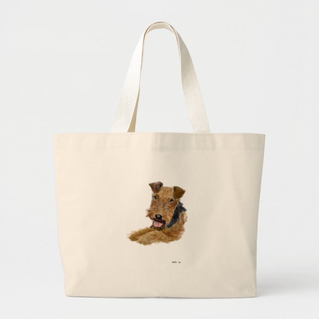 Welsh Terrier Large Tote Bag (Front)