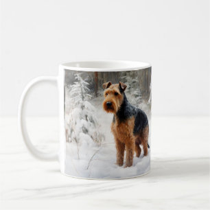 Welsh Terrier Let It Snow Christmas Coffee Mug