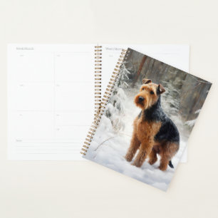 Welsh Terrier Let It Snow Christmas Planner
