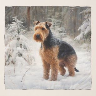 Welsh Terrier Let It Snow Christmas Scarf