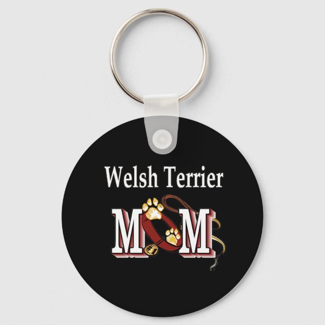 welsh terrier mom Keychain (Front)