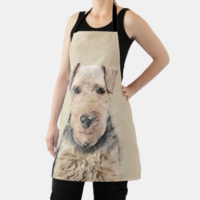 Welsh Terrier Painting - Cute Original Dog Art Apron (Insitu)