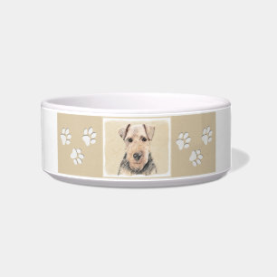 Welsh Terrier Painting - Cute Original Dog Art Bowl