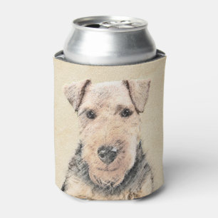 Welsh Terrier Painting - Cute Original Dog Art Can Cooler