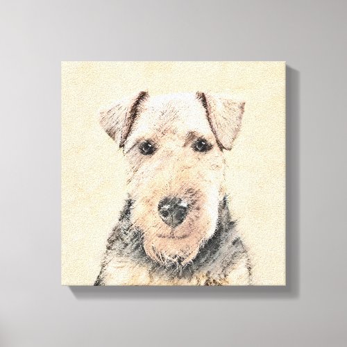 Welsh Terrier Painting _ Cute Original Dog Art Canvas Print