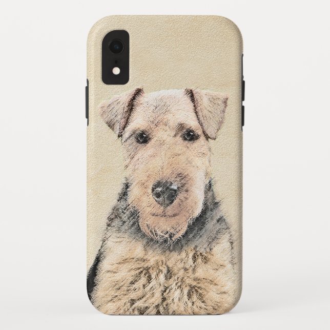 Welsh Terrier Painting - Cute Original Dog Art Case-Mate iPhone Case (Back)