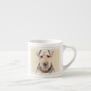 Welsh Terrier Painting - Cute Original Dog Art Espresso Cup