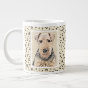 Welsh Terrier Painting - Cute Original Dog Art Giant Coffee Mug