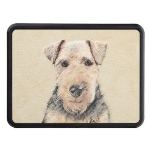 Welsh Terrier Painting - Cute Original Dog Art Hitch Cover