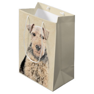 Welsh Terrier Painting - Cute Original Dog Art Medium Gift Bag