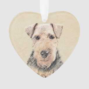 Welsh Terrier Painting - Cute Original Dog Art Ornament
