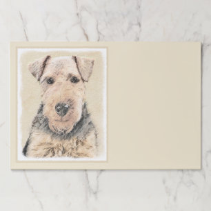 Welsh Terrier Painting - Cute Original Dog Art Paper Pad