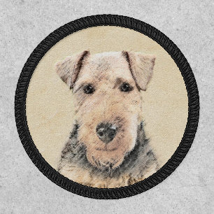 Welsh Terrier Painting - Cute Original Dog Art Patch