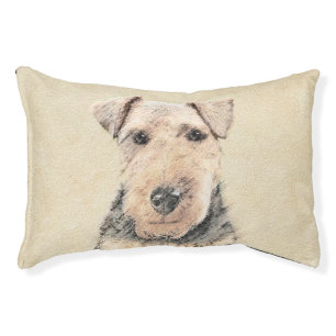 Welsh Terrier Painting - Cute Original Dog Art Pet Bed