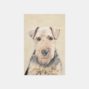 Welsh Terrier Painting - Cute Original Dog Art Rug