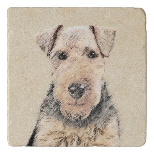 Welsh Terrier Painting _ Cute Original Dog Art Trivet