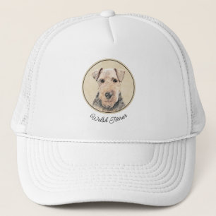 Welsh Terrier Painting - Cute Original Dog Art Trucker Hat