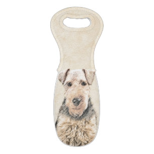 Welsh Terrier Painting - Cute Original Dog Art Wine Bag