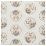 Welsh Terrier Painting WT Cute Original Dog Art Fabric
