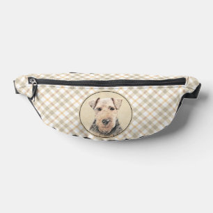Welsh Terrier Painting WT Cute Original Dog Art Fanny Pack