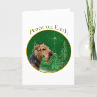 Welsh Terrier Peace Holiday Card