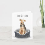 Welsh Terrier Personalized Greeting Card<br><div class="desc">Send your loved ones this watercolour effect Welsh Terrier card and show them how much you love them!

This card can be personalized with your own message.</div>