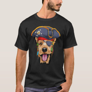 Welsh Terrier Pirate  Halloween Welshie Dog T-Shirt