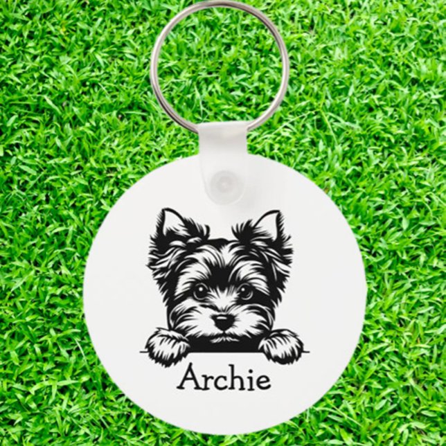 Welsh Terrier Puppy Personalized Theme Keychain (Carry your love for Welsh Terrier puppies everywhere with a personalized theme keychain.)