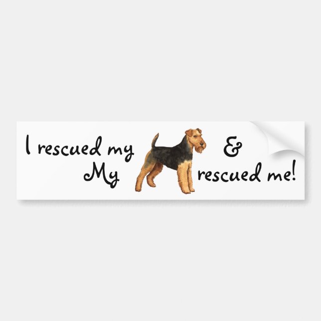 Welsh Terrier Rescue Bumper Sticker (Front)