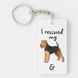 Welsh Terrier Rescue Keychain