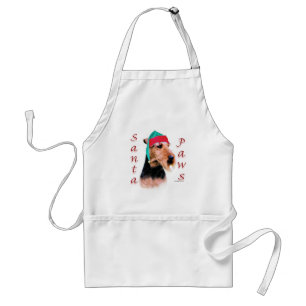 Welsh Terrier Santa Paws Adult Apron