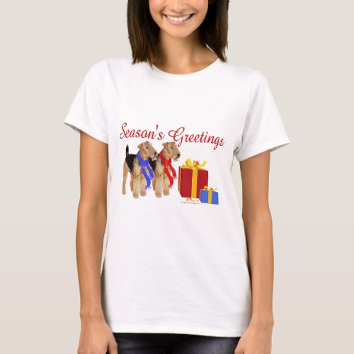 Welsh Terrier Seasons Greetings T_Shirt