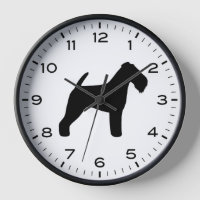 Welsh Terrier Silhouette with Numbers and Minutes