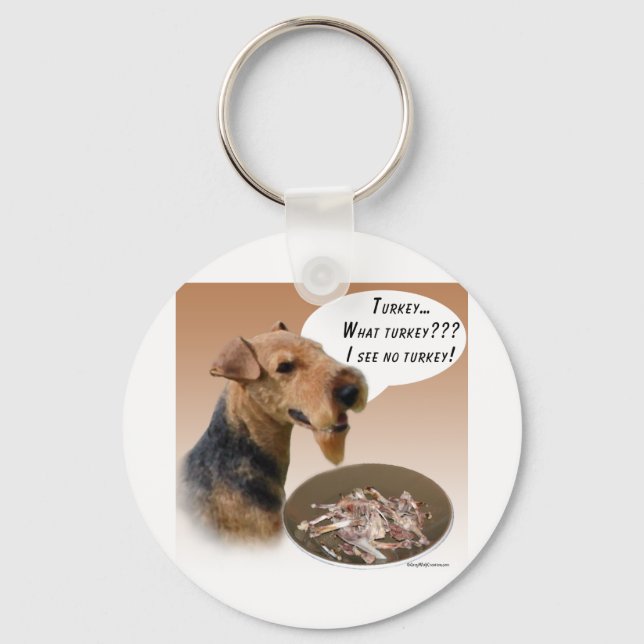 Welsh Terrier Turkey Keychain (Front)