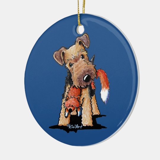 Welsh Terrier With Toy Fox Ceramic Ornament Zazzle Welsh Terrier With Toy Fox Ceramic