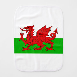 Welsh / Wales Flag - Cymru High Quality Image Baby Burp Cloth
