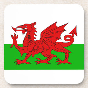 Welsh / Wales Flag - Cymru High Quality Image Beverage Coaster