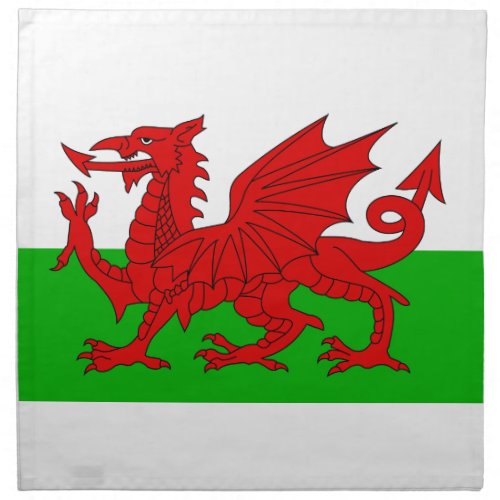 Welsh  Wales Flag _ Cymru High Quality Image Cloth Napkin