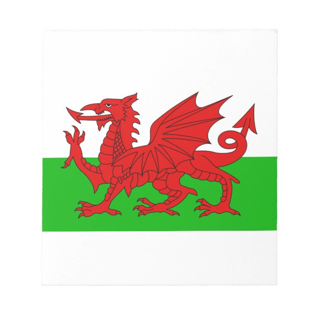 Welsh / Wales Flag - Cymru High Quality Image Notepad (Front)