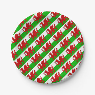 Welsh / Wales Flag - Cymru High Quality Image Paper Plates