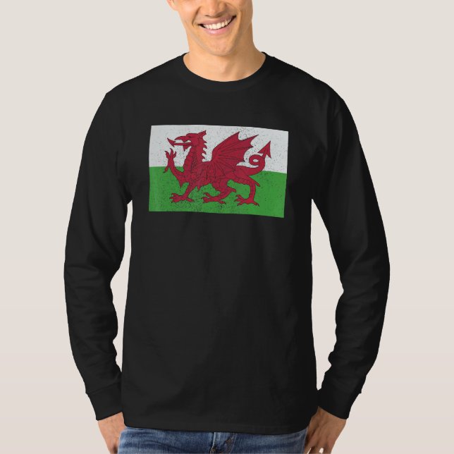 Welsh Wales Flag Pride Welsh Flag T-Shirt (Front)