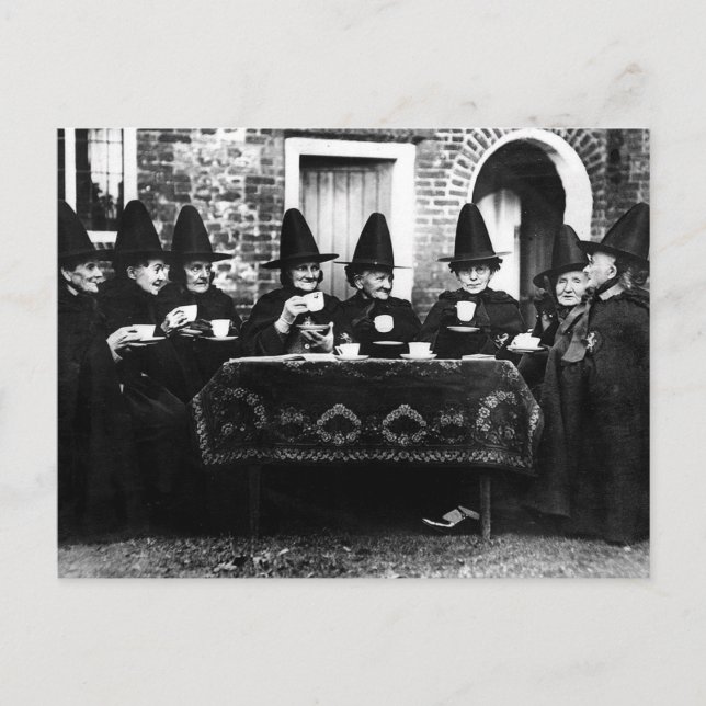 Welsh Witches Having Tea Crone Teatime   Holiday Postcard (Front)