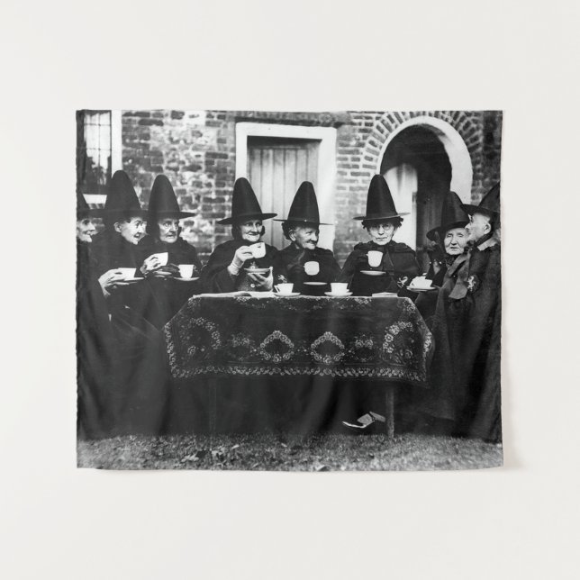 Welsh Witches Having Tea Crone Teatime   Tapestry (Front (Horizontal))