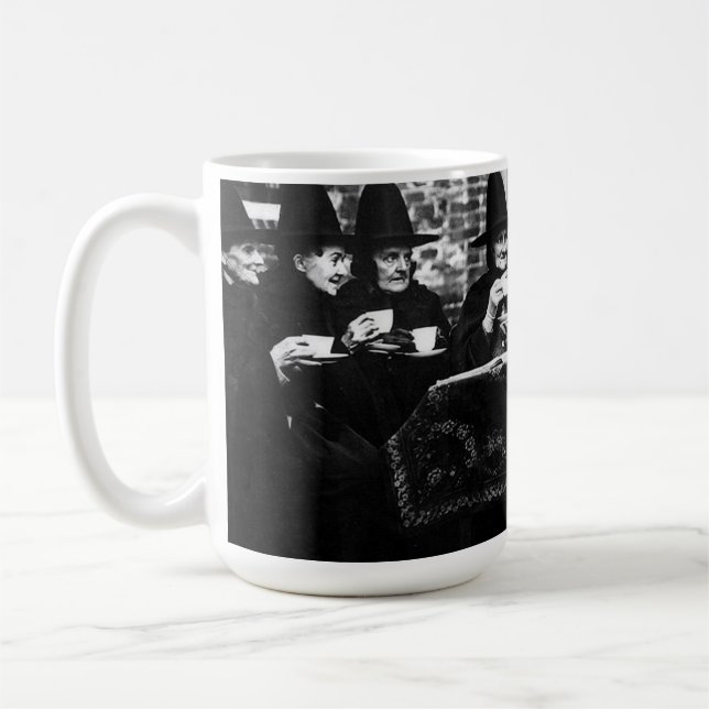 Welsh Witches - Tea Party Vintage Coffee Mug (Left)