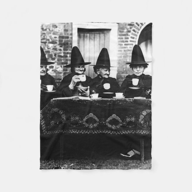 Welsh Witches - Tea Party Vintage Fleece Blanket (Front)