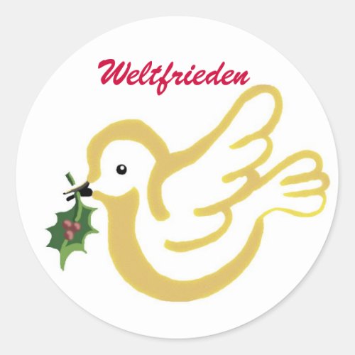 Weltfrieden Classic Round Sticker