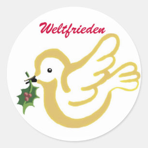Weltfrieden Classic Round Sticker