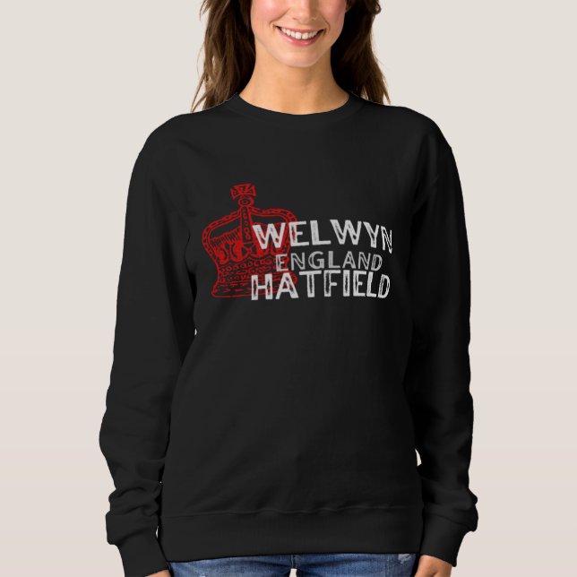 WELWYN HATFIELD England Crown Badge Sweatshirt (Front)