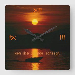 Wem die Zeit schlägt Square Wall Clock