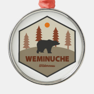 Weminuche Wilderness Colorado Bear Metal Ornament